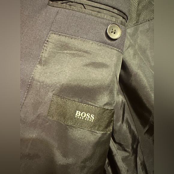 Hugo Boss Men’s 38R Guabello Navy Super 120 Wool Suit Jacket Sport Coat Blazer - Picture 8 of 16